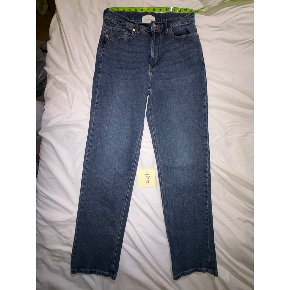 Habitual Peyton High Rise Straight Leg Jeans Medium Wash Denim Size 6 28 T09-21